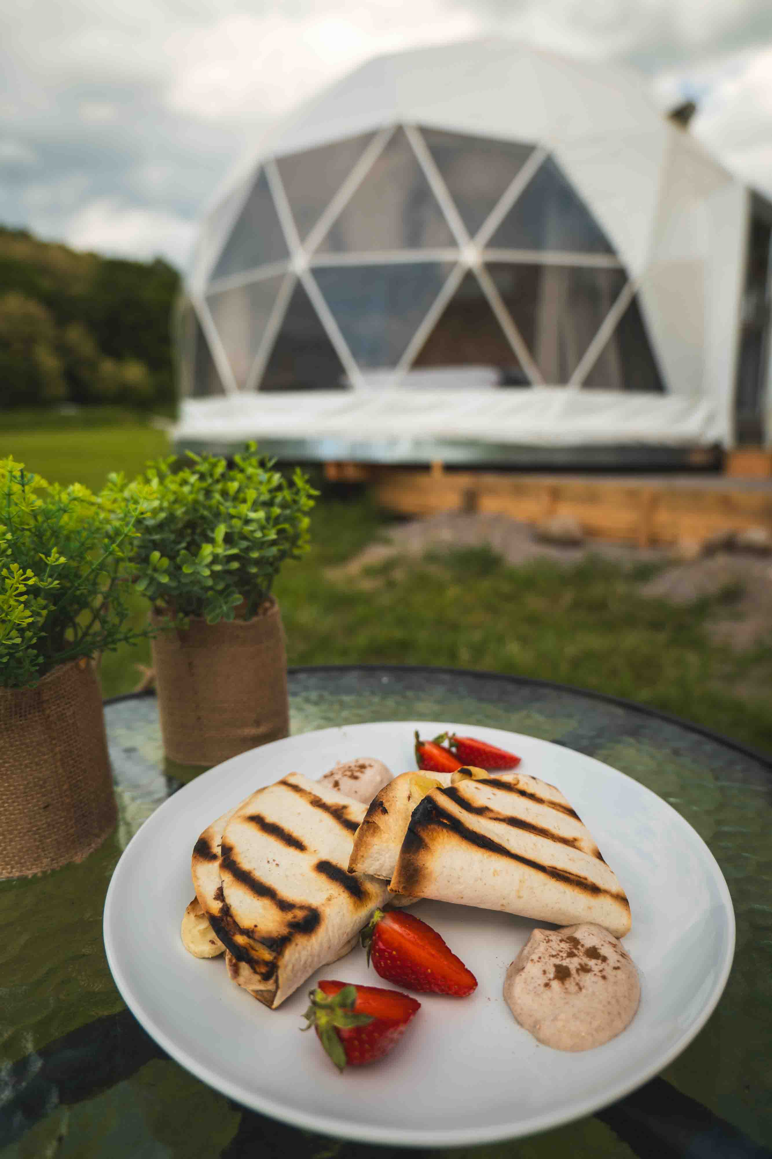 Grillowane tortille z Nutellą